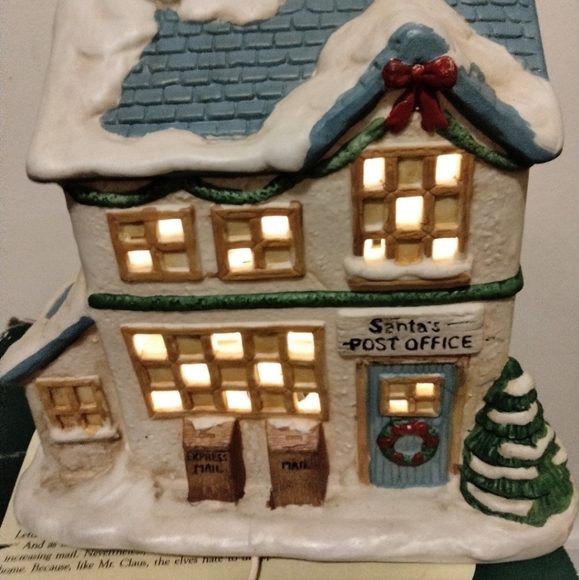 Vintage 1992 Noma Kringle Town Collectibles "Santa's Post Office" Christmas Deco - Picture 4 of 10